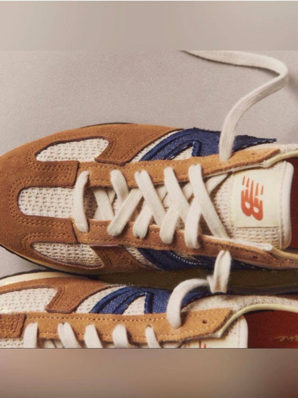 Sézane X New Balance Ecru / Brown Sneaker - Size unisex US 7.5 (Women’s 9) - Picture 4 of 9